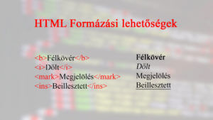HTML szövegformázás (Formázás CSS nélkül) cikk nyitóképe